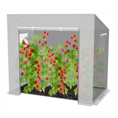 Záhradný skleník zeleninový tunel fólia na paradajky biela 200 x 77 x 168/146 cm