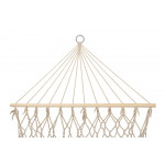 Záhradná hojdacia sieť boho mesh tassel 200cm ecru