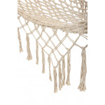 Záhradná hojdacia sieť boho mesh tassel 200cm ecru