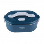 Adler AD 4505 modrá nádoba na potraviny vyhrievaná sada obedových boxov oddeľujúca nádobu lyžica 0,8 l 55 W