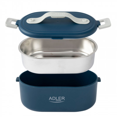 Adler AD 4505 modrá nádoba na potraviny vyhrievaná sada obedových boxov oddeľujúca nádobu lyžica 0,8 l 55 W