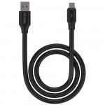 Kábel USB-USB-C s dvoma koncovkami 120W 3A 1m čierny