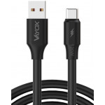 Kábel USB-USB-C s dvoma koncovkami 120W 3A 1m čierny