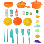 Detská plastová kuchynka – 44 prvkov