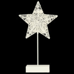 Vianočná dekorácia stojaca hviezda 39cm 10LED teplá žltá napájaná batériami