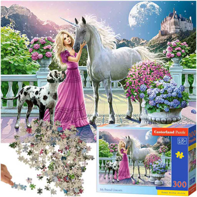 Puzzle 300 dielikov – princezná a jednorožec