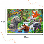 Puzzle 40 dielikov – zvieratá v džungli