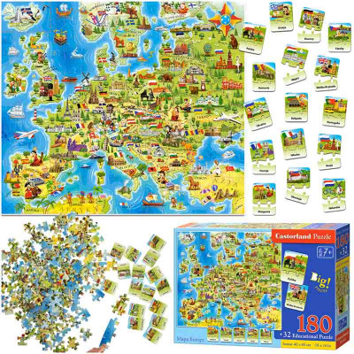 Puzzle 180 dielikov – Mapa európy