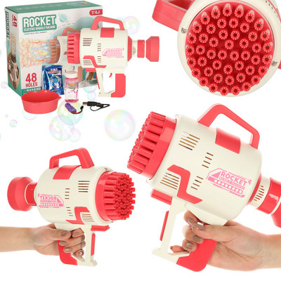 Bublinkové pištole stroj mydlo bublina svetla ružová