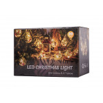 Vianočné svetielka gule s dekoráciou – 3m, 50 LED