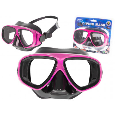 Potápačské okuliare čierno-ružové