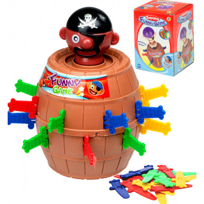 Arkádová hra Mad Pirate barrel Stab the pirate 9 x 9 x 12,5 cm