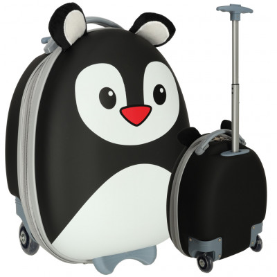 Detský cestovný kufrík na kolieskach – Tučniak