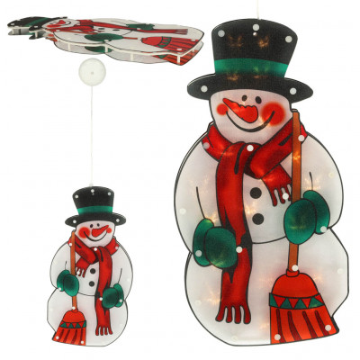 Vianočná závesná dekorácia LED 45cm – Snehuliak