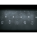 Vianočné svetielka 138 LED, 2,5m Sobíkovia – studená biela