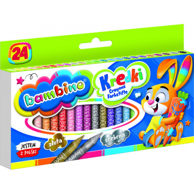 Farebné pastelky BAMBINO Crayons – 24 farieb