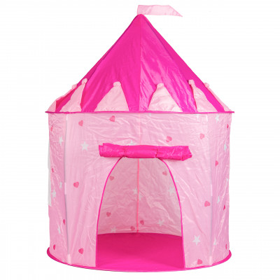 Detský stan v tvare hradu - ružový