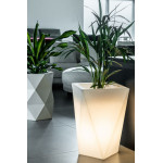 Dizajnový kvetináč VASO s osvetlením - biely