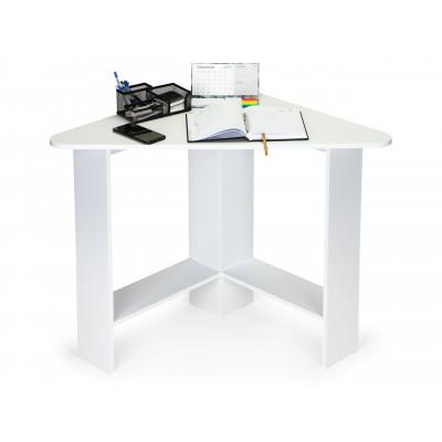 Biely rohový písací stôl