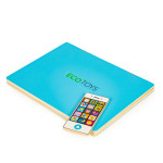 Drevená magnetická tabuľa Notebook - modrá