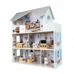 Drevený domček pre bábiky s nábytkom - Rezidencia Emma
