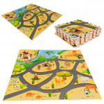 Detská penová podložka - safari puzzle 9 dielikov