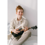 Drevená gitara na ukulele pre deti, 4 nylonové struny ECOTOYS