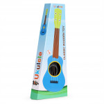 Drevená gitara na ukulele pre deti, 4 nylonové struny ECOTOYS