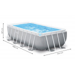 Obdĺžnikový záhradný rámový bazén 488 x 244 cm - sada rebríkových čerpadiel INTEX 26792