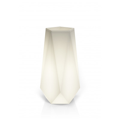 Dizajnový kvetináč MONUMO Siena - s osvetlením biely