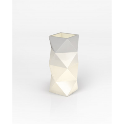 Dizajnový kvetináč MONUMO ASTI - biely s osvetlením