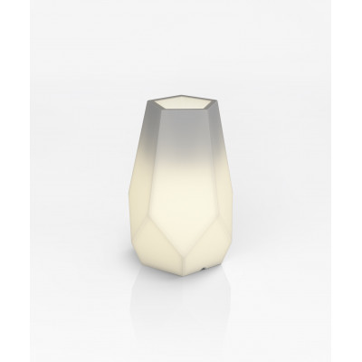 Dizajnový kvetináč MONUMO BARI - s osvetlením biely