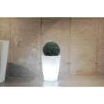 Dizajnový kvetináč MONUMO SLIM - s osvetlením biely