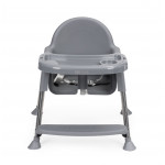 Detská stolička na kŕmenie 2v1 sivá