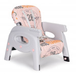 Detská stolička na kŕmenie 2v1 - ružová