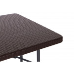 Záhradný stôl 180cm + 2 lavice, ratanová banketová súprava