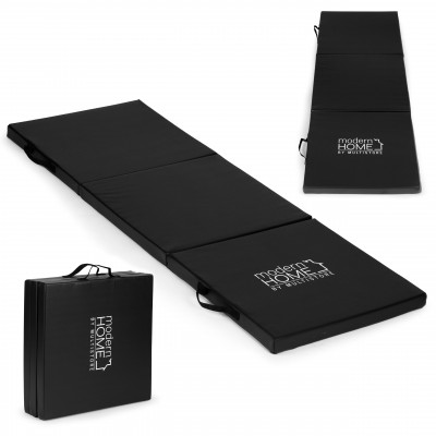 Čierny rozkladací matrac na kondičné cvičenie -182x60cm