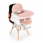 Detská skladacia detská stolička na kŕmenie 3v1 - ružová