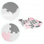 Detská penová podložka puzzle - 25 prvkov, ružová