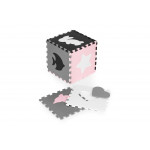 Detská penová podložka puzzle - 25 prvkov, ružová