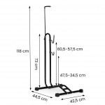 Stojan na bicykle 3v1 - čierny