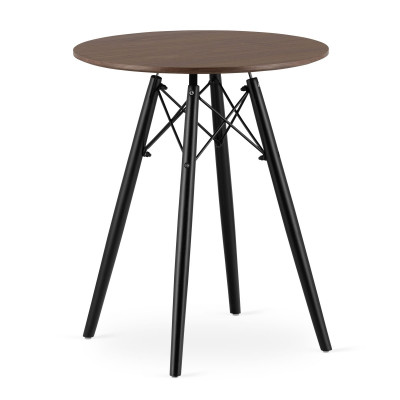 Konferenčný stolík TODI, moderná škandinávska hnedá okrúhla doska, 60 cm