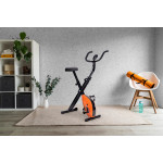 Rotopéd posilňovací bicykel mechanické počítadlo plynulé nastavenie - oranžová ModernHome