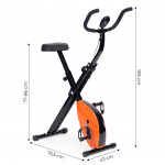 Rotopéd posilňovací bicykel mechanické počítadlo plynulé nastavenie - oranžová ModernHome
