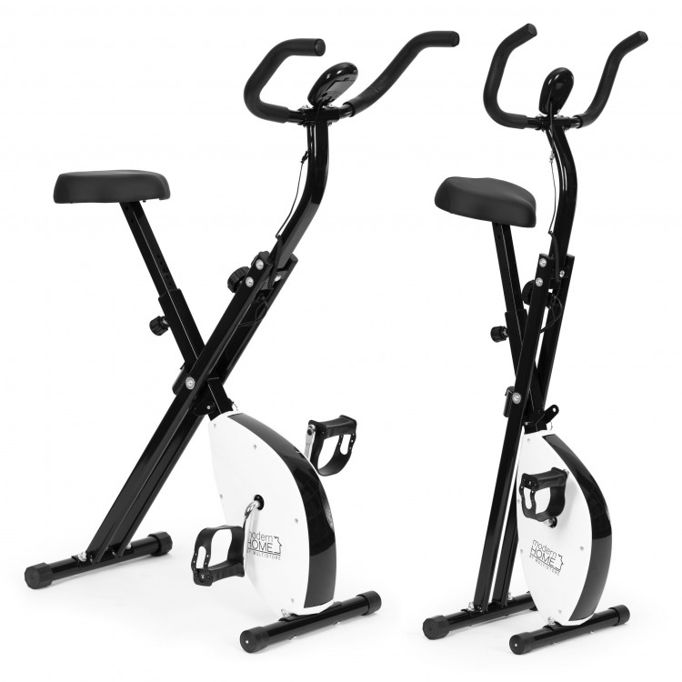Rotopéd posilňovací bicykel mechanické počítadlo plynulé nastavenie - biela ModernHome