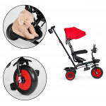 Detská trojkolka 3 v 1, otočná sedačka, červená ECOTOYS