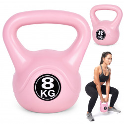Kettlebell činka na cvičenie - 8 kg ružov...