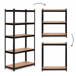 Kovový úložný regál 180x90x40 cm - 5 políc, 875 kg ModernHome
