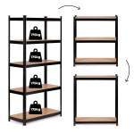 Kovový úložný regál 180x90x40 cm - 5 políc, 875 kg ModernHome