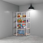 Rohový úložný regál 180x90x40 cm - 5 políc, pozinkovaná oceľ, 875 kg ModernHome